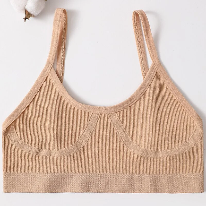 Women Sexy Crop Tops Bra Tube Top Female Streetwear Bandeau Sleeveless Seamless Sports Bra Crop Top Camis Tee Top Basic Tank