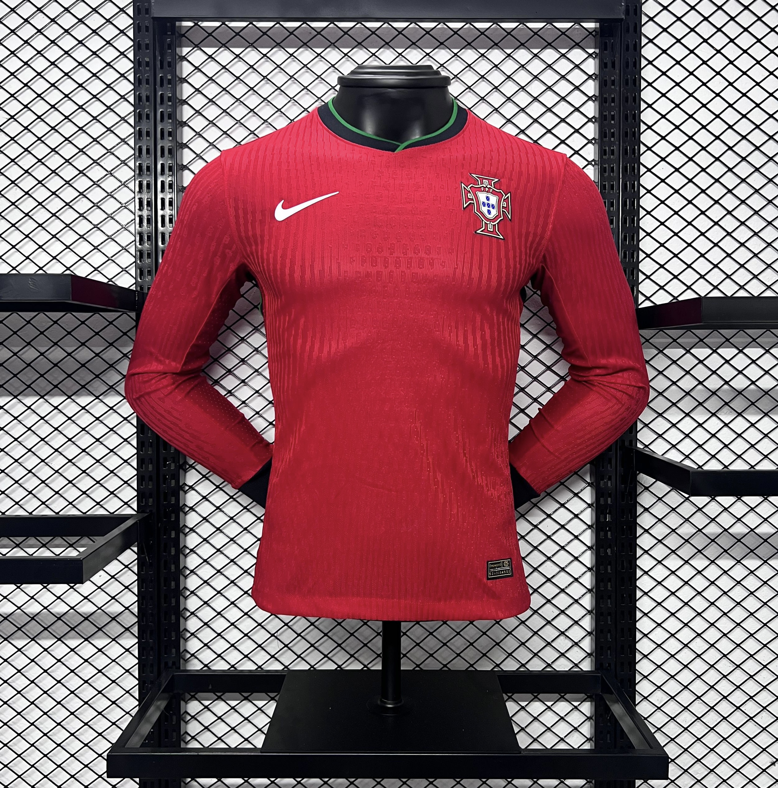 Portugal 2024 Home Stadium Long Sleeve Jersey - Player Version