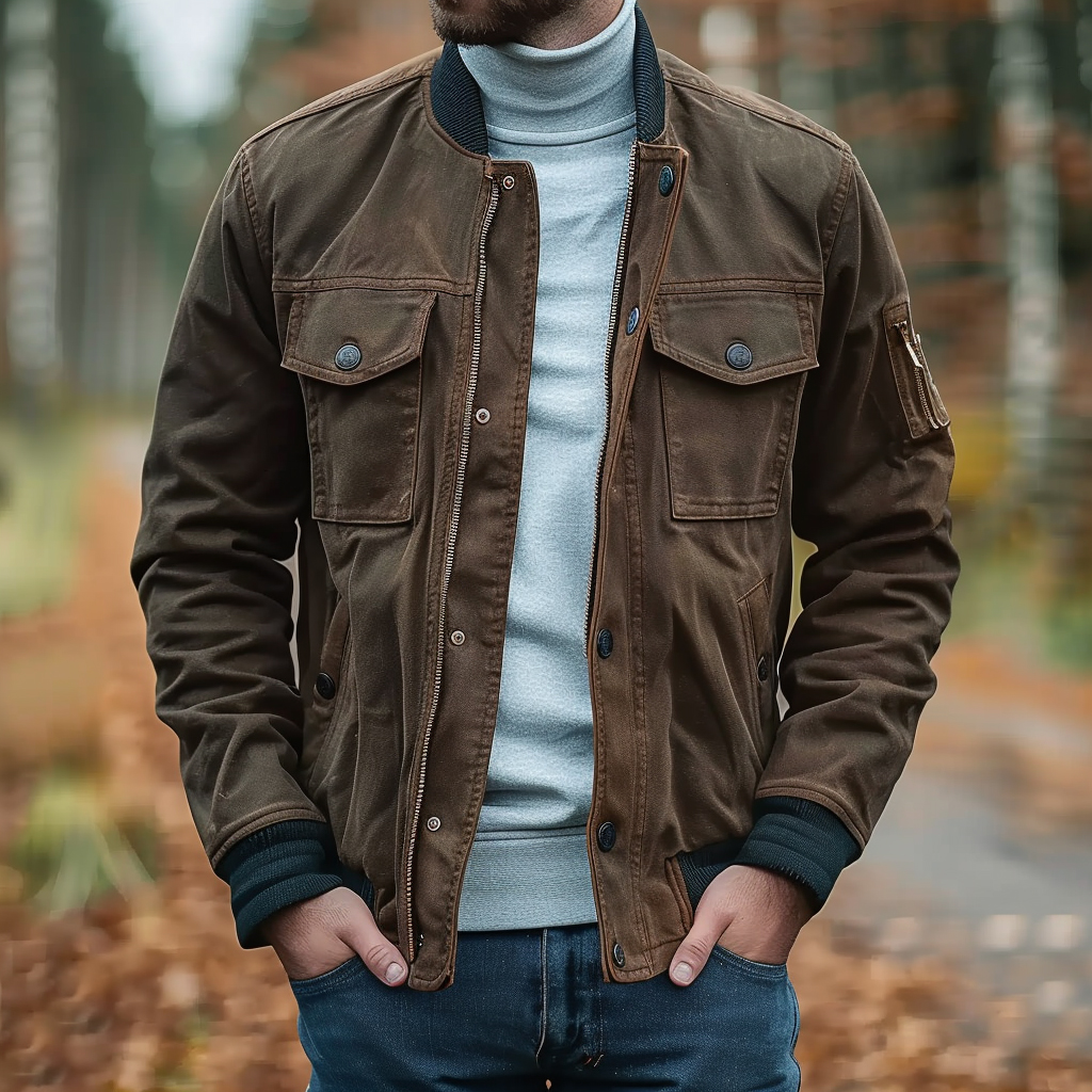 Men's Vintage Multi-Pocket Casual Jacket / TECHWEAR CLUB / Techwear