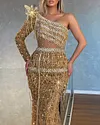 Women's Off-the-shoulder cape maxi evening dress