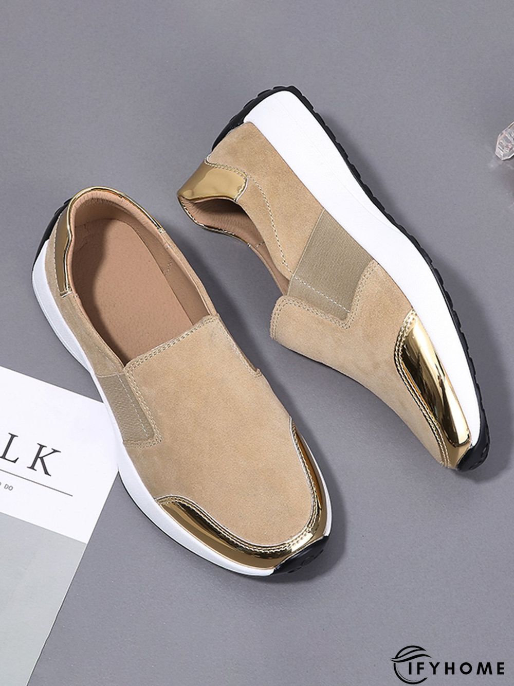 Casual Color Block Slip On Walking Shoes | IFYHOME