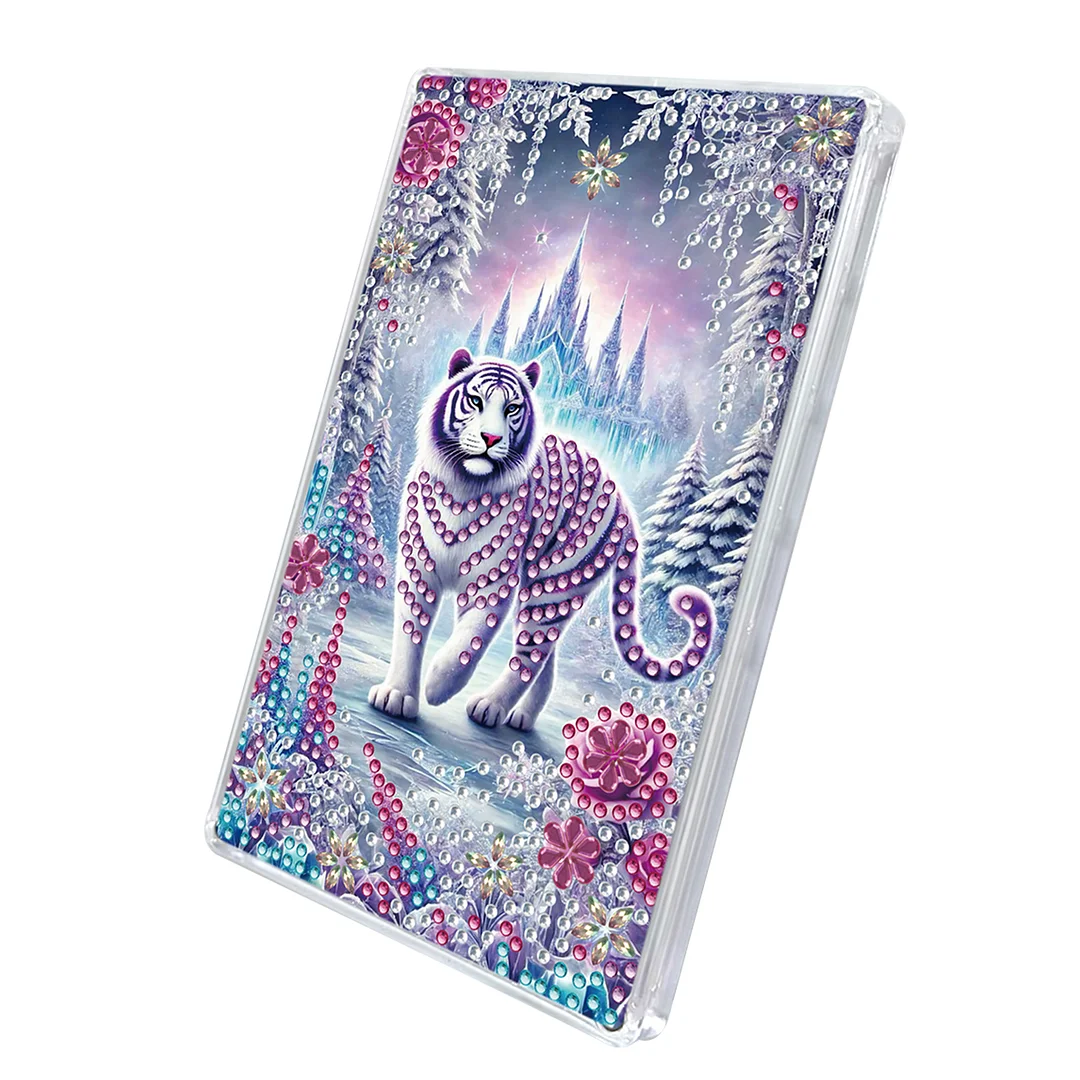 2pcs DIY 5D Diamond Painting Acrylic Jewelry Box Kit Gift for Adults (Animal A)