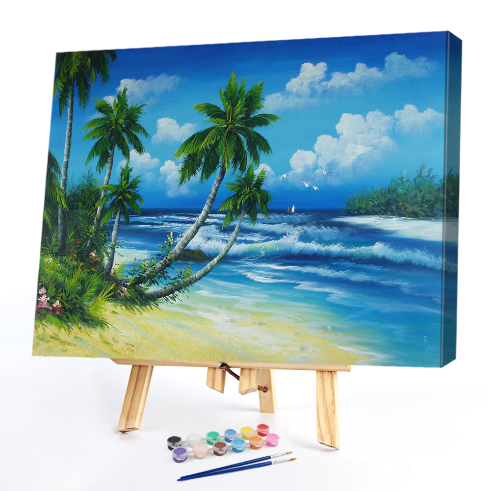 

50*40CM - Paint By Numbers - Summer Beach, 501 Original