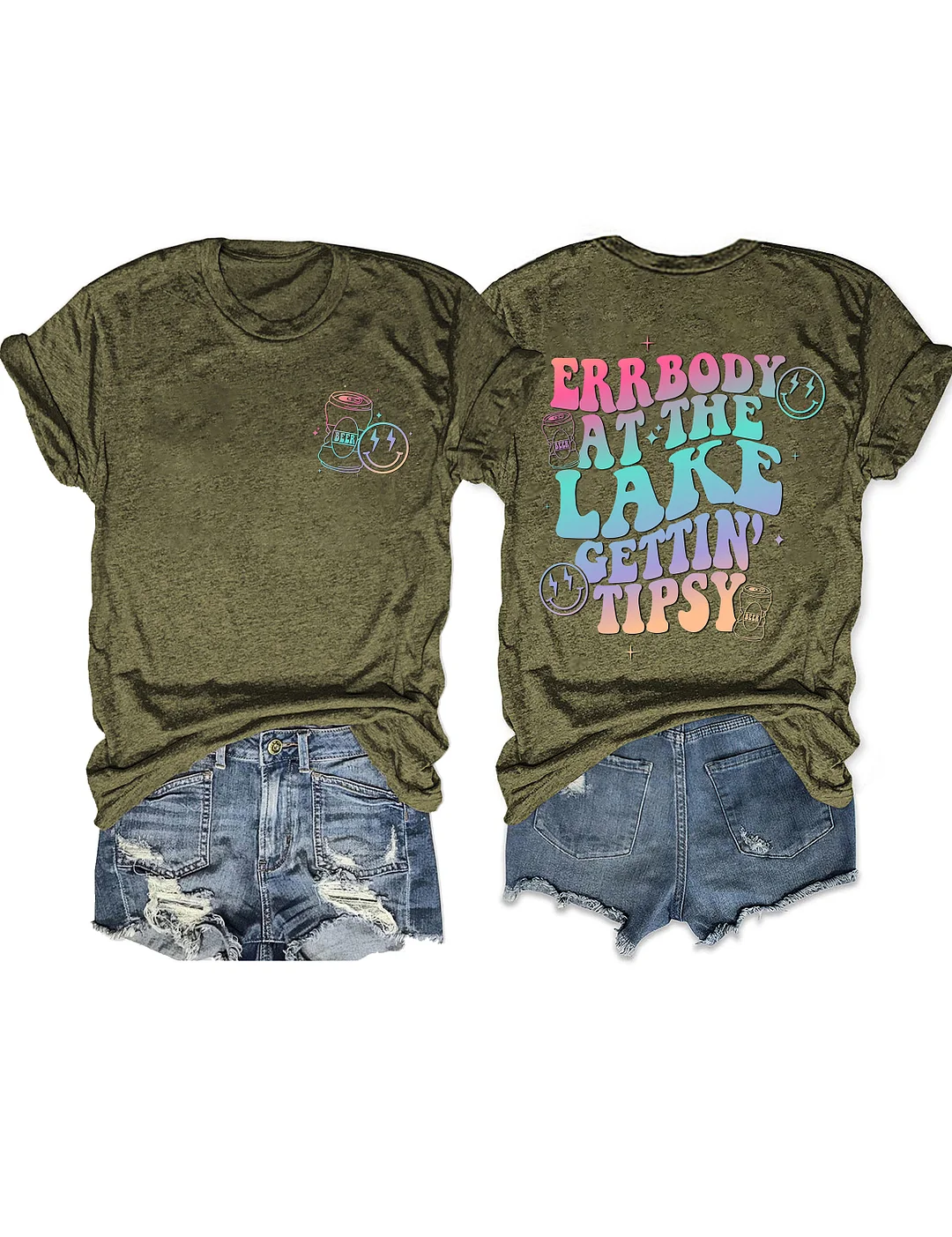 Errbody At The Lake Gettin Tipsy T-shirt