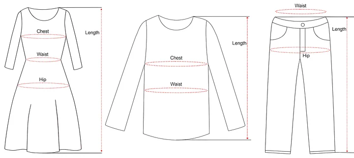 尺码表示例图片