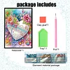 50 Pages DIY Heart Flowers Special Shaped Diamond Painting Notebook