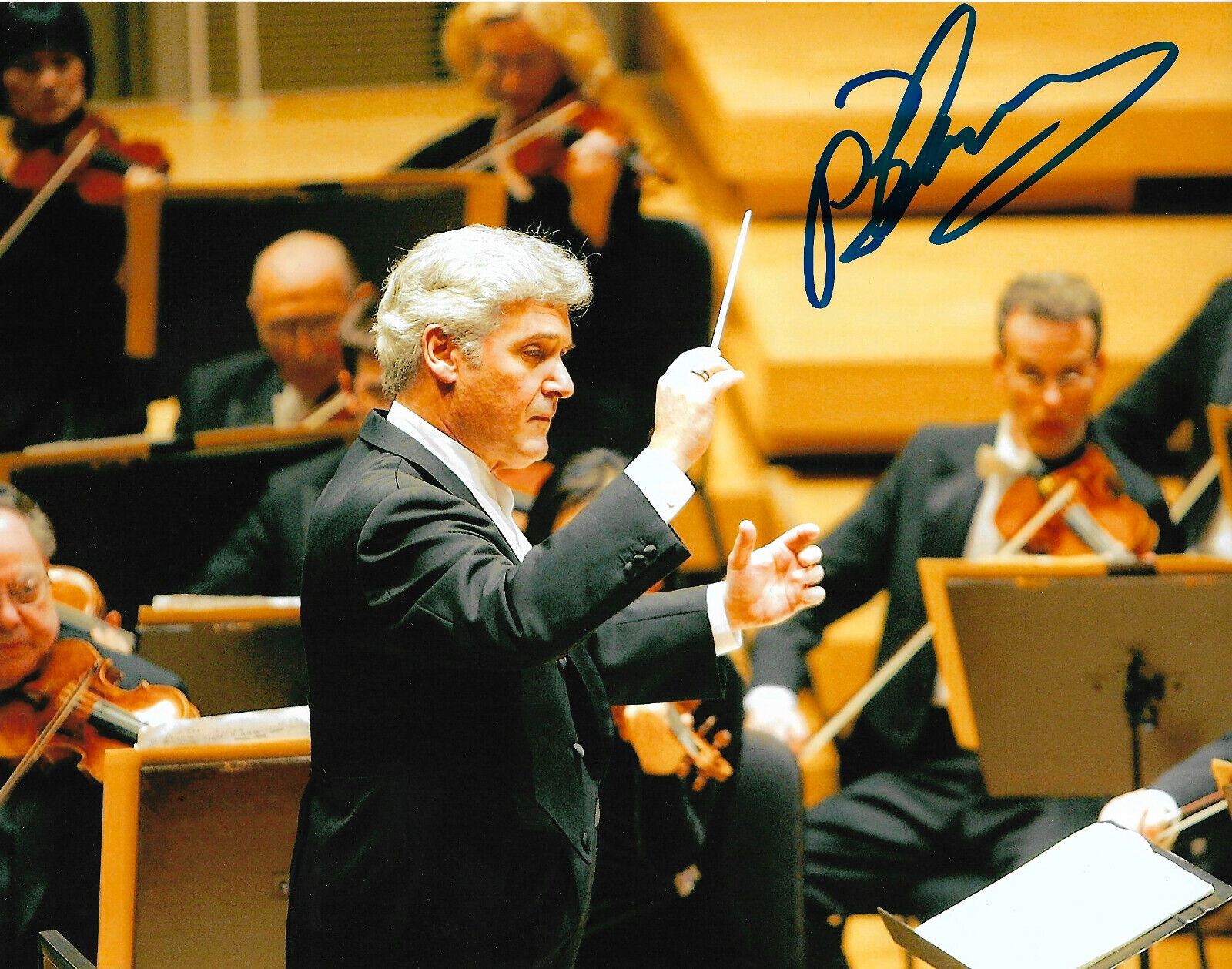 Pinchas Zukerman Conductor signed 8x11 inch Photo Poster painting autograph