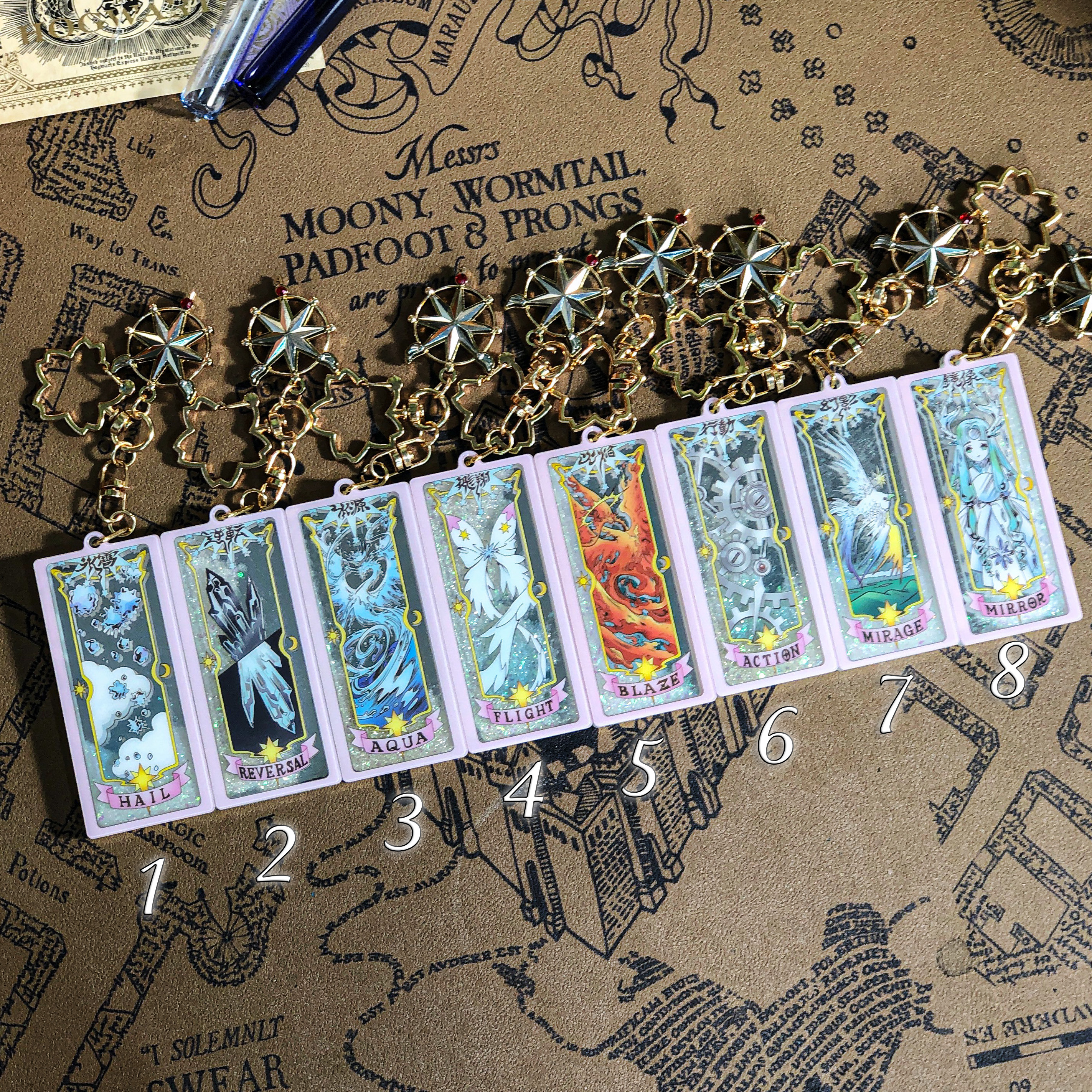 Sakura Quicaksand Keychain