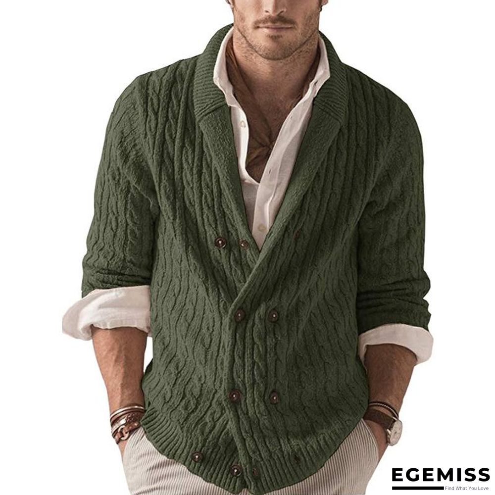 Cardigan Men's Sweater New Solid Color Knitted Coat | EGEMISS