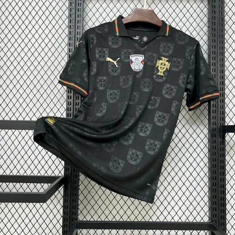 【S~4XL】Portugal 2026 World Cup Pantera Negra Special Edition Jersey【UEFA Champion Patch】