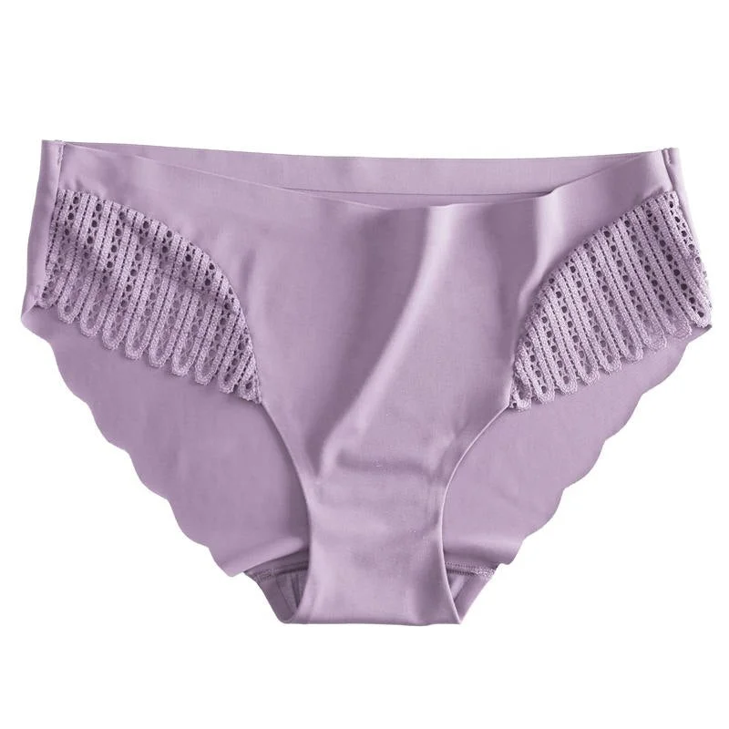 S-XL Women Panties Sexy Seamless Briefs Underwear Lace Panties  Female Underpants Intimate Lingerie 6 Solid Color Hollow Pantys