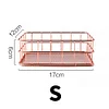 Mealivos Elegant Rose Gold Tie Collection Basket Rectangle Debris Girl Desktop table Storage Basket