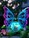 LED Solar-Powered Hanging Animal Lights Waterproof Outdoor Solar Hanging Lantern Auto On/Off Creative Small Sculpture Lights for Garden Backyard Balcony Porch Decor