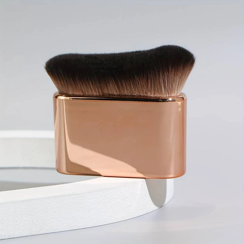Soft Hair Makeup Brush Multipurpose Body Flat Brush Neck Brush Caterpillar Foundation Powder Brush