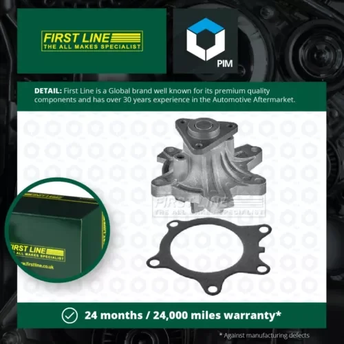Water Pump fits TOYOTA PRIUS NHW2, NHW20 1.5 03 to 09 1NZ-FXE Coolant Firstline Parts