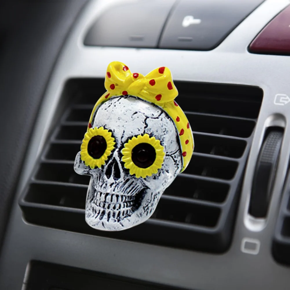 Ghost Head Aromatherapy Set Car Interior Air Vent Skull Smell Diffuser Clip