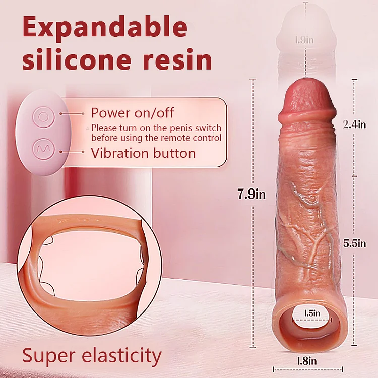 Colossus Silicone Penis Extender Cock Sleeve with Remote  Weloveplugs