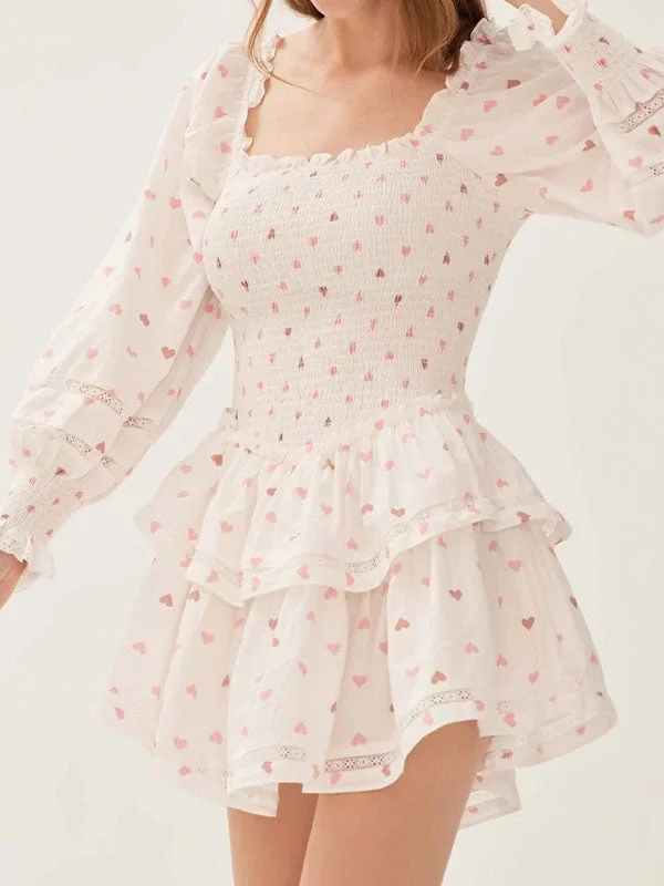 Heart ruched cake dress