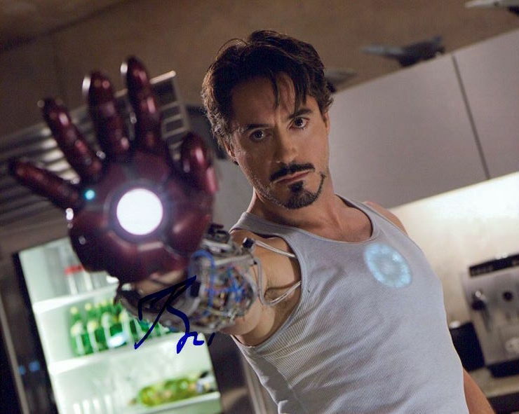 Robert Downey Jr. (Ironman) signed 8x10 Photo Poster painting in-person