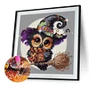 Diamond Painting - Partial Special Shaped Drill - Halloween Owl(Canvas|30*30cm)