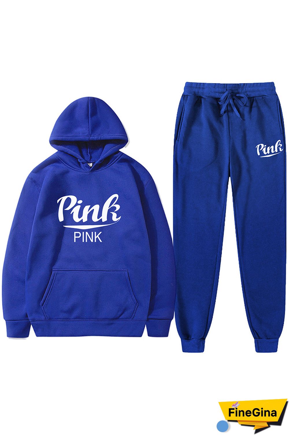 Black Casual Letter Print Basic Hooded Collar Long Sleeve Two Pieces