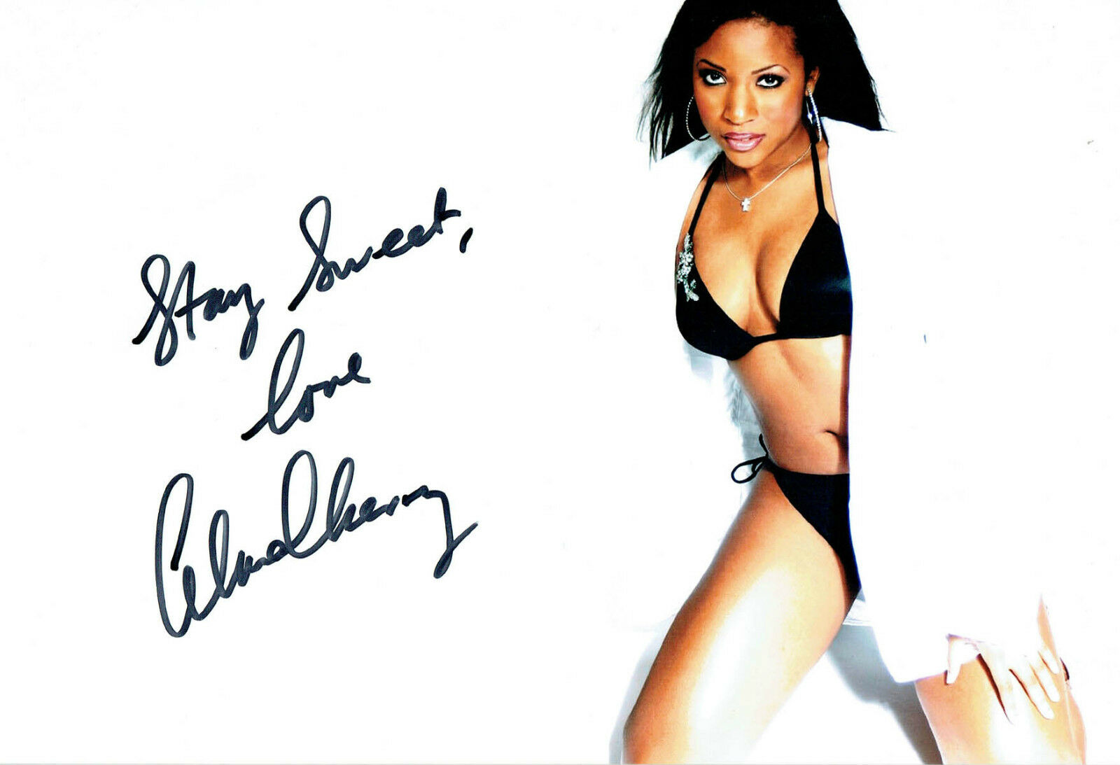 Celena CHERRY The HONEYZ Lead Singer Signed Photo Poster painting 2 AFTAL Autograph COA