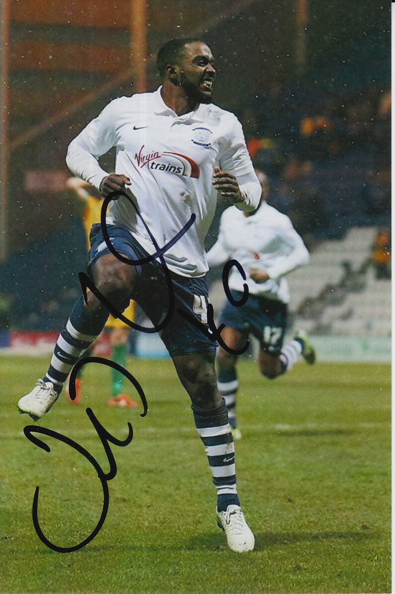 PRESTON NORTH END HAND SIGNED SYLVAN EBANKS-BLAKE 6X4 Photo Poster painting 1.