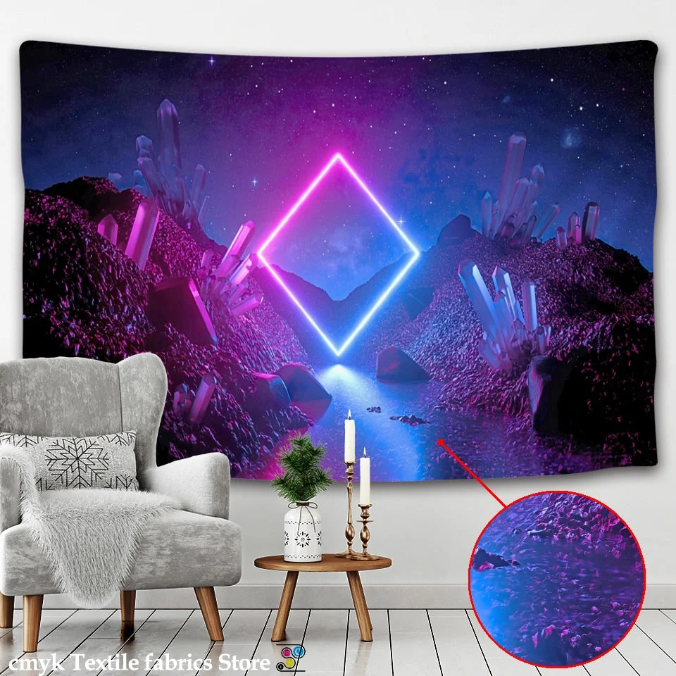 Tapestry psychedelic pattern yoga throw beach throw carpet Hippie Home Decor Wall Tapestry Blanket Galaxy Hanging Wall Tapestry