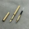Handmade brass hammered fountain pen/ballpoint pen