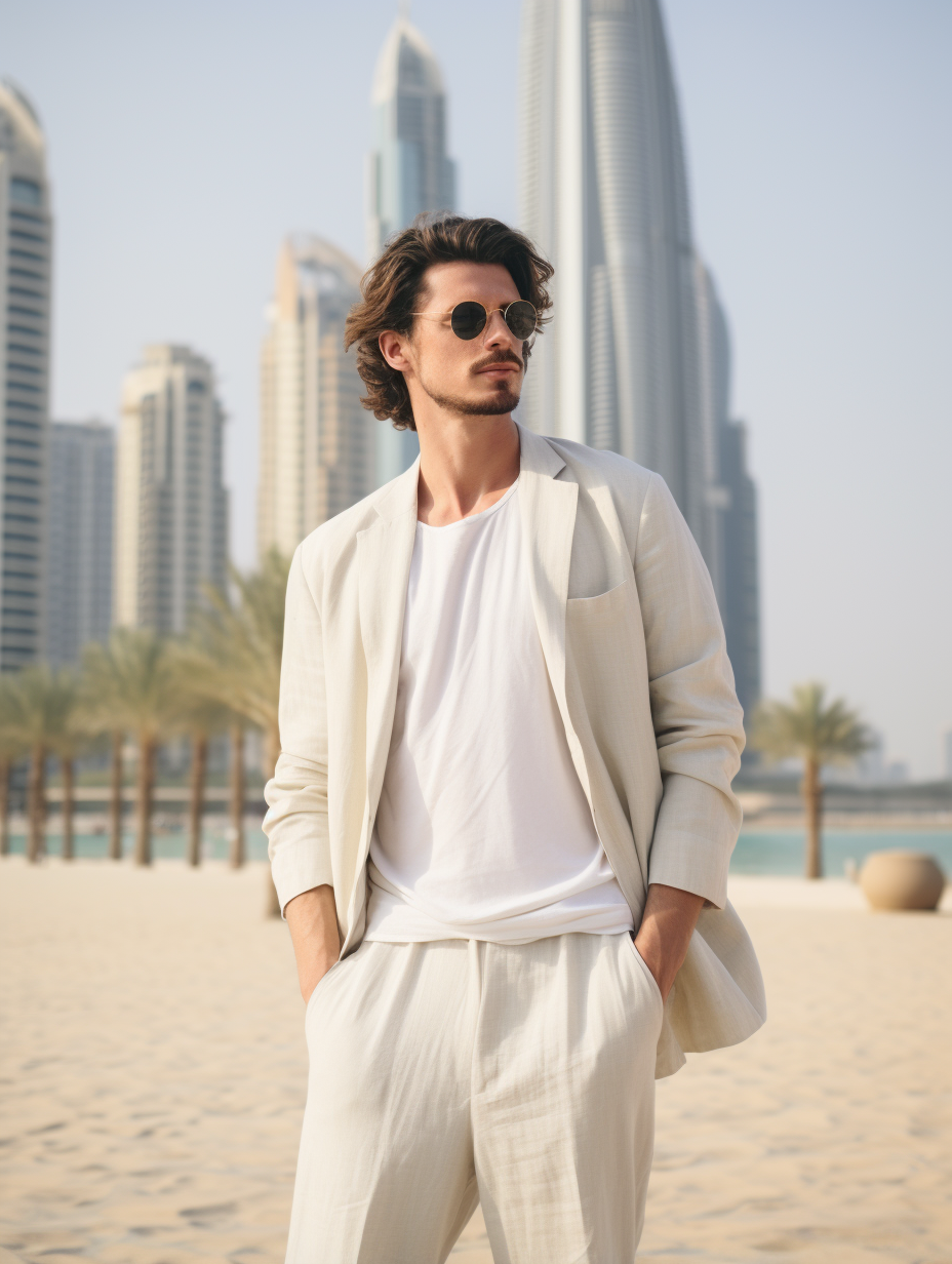 White Causal Linen Suit Jacket