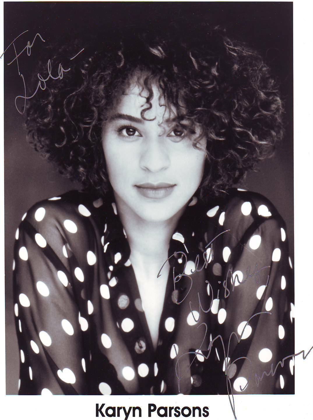 Karyn Parsons (20x25 cm) Original Autographed Photo Poster painting