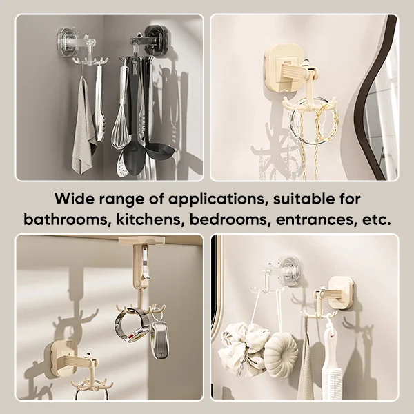 SAKER&reg; Suction Cup Six-Claw Swivel Hook