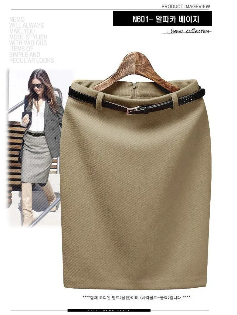 Sexy Hip Skirt Pencil Womens Skirts With Belt Short High Waist Woman Skirt Elegant Business Work Wear Office Lady Mini Skirts