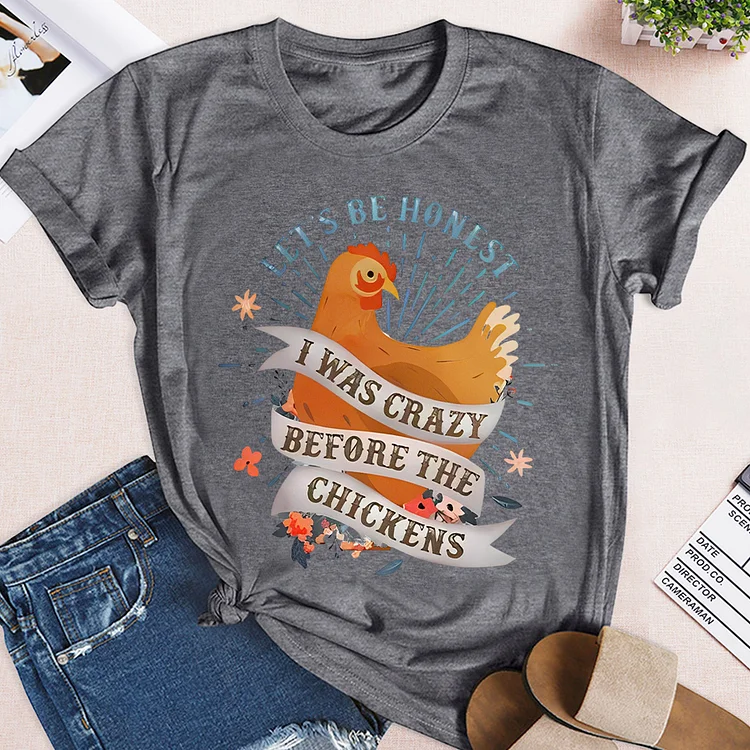 Just A Girl Who Loves Chickens Round Neck T-shirt