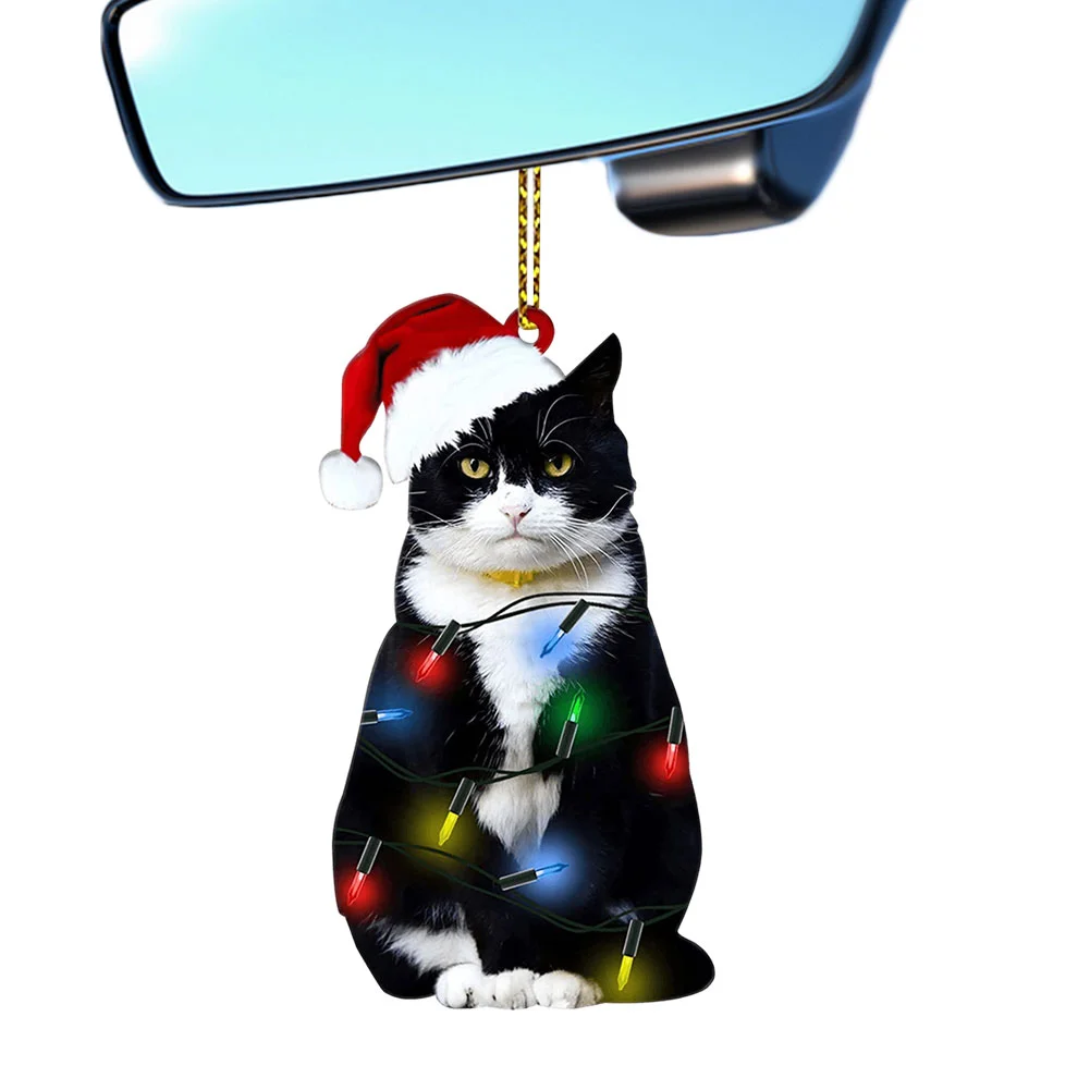 Xmas Tree Hanging Animal Pendants Cute Christmas Decorations for Cat/Dog Lover