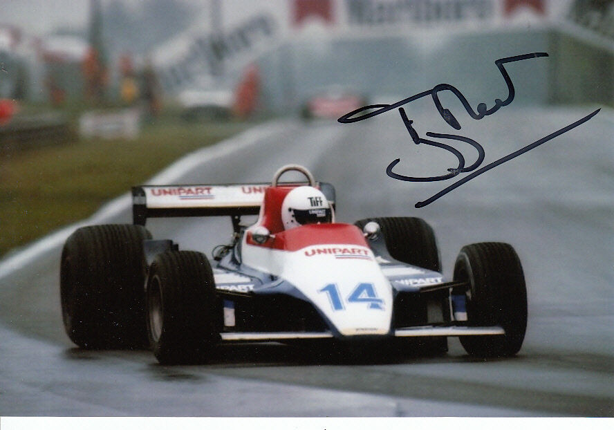 TIFF NEEDELL HAND SIGNED UNIPART RACING F1 6X4 Photo Poster painting 1.