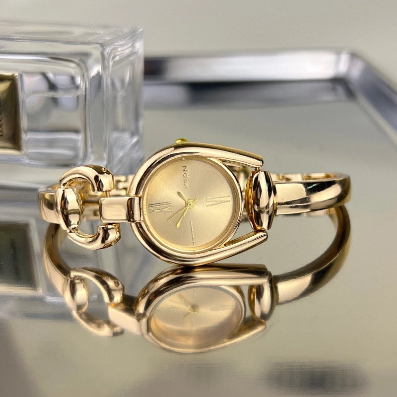 Casual Minimalist Geometric Jewelry Buckle Quartz Women’s Watches