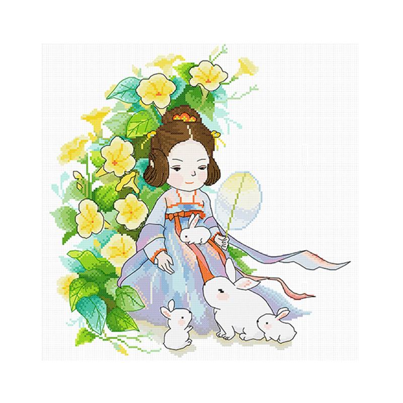 

Play Rabbit - 11CT Stamped Cross Stitch - 50*50cm, 501 Original