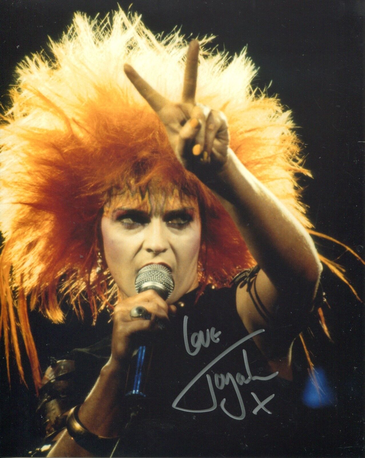 1980’s Punk & Pop star TOYAH WILCOX signed concert 8x10 Photo Poster painting UACC DEALER