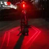 WEST BIKING Smart brake sensor taillight Mountain road bike night riding laser light Cycling safety warning light