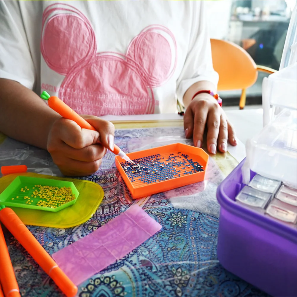 Carrot Shape Diamond Painting Pen 5D Diamond Painting Tools Cute for Kids Adults