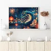 5D DIY Vollrundbohrer teilweise ab Diamantmalerei Drachen Kit Kunst Dekor 45x35cm