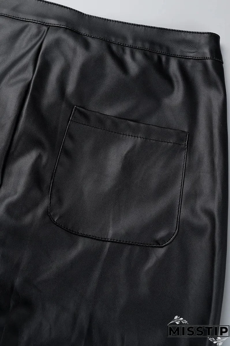 Women High Waist Stretch Sexy Leather Pants