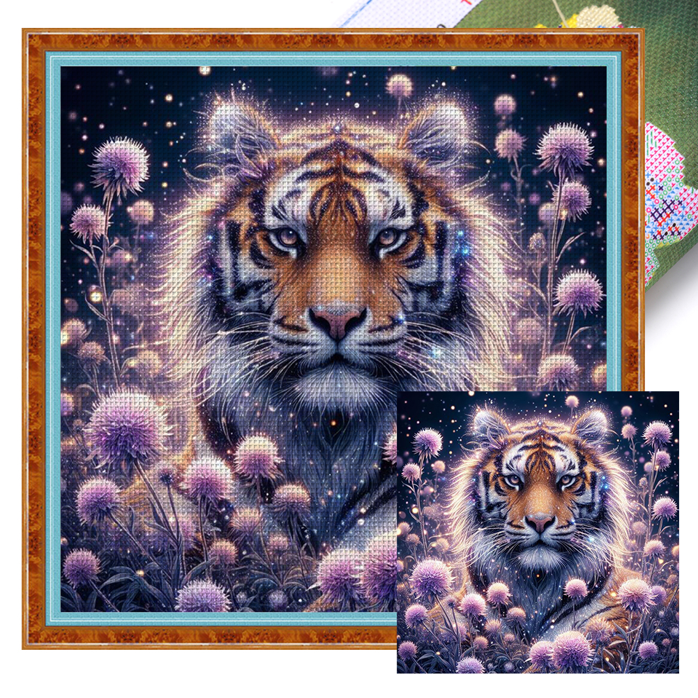 Tiger Full 11CT Pre-stamped Canvas(50*50cm) Cross Stitch
