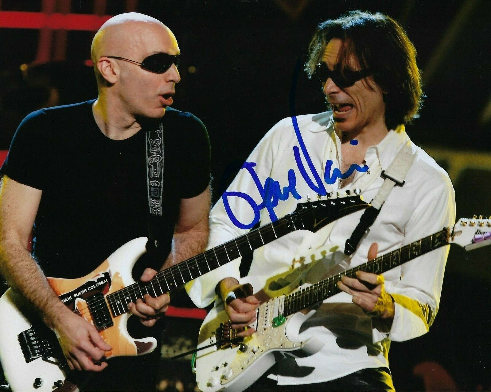 GFA G3 Frank Zappa Guitarist * STEVE VAI * Signed 8x10 Photo Poster painting PROOF S9 COA