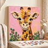Framed Giraffe - DIY Button Art Painting Kit for Creativity DIY Pearl Dot Crafts for Gift Home Wall Decor 30*30CM