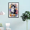 (40*60cm)Flower Cat - Full Round Drill Diamond Painting