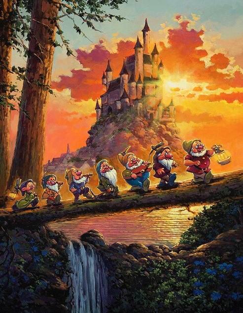 

Seven Dwarfs Castle – Paint By Numbers - 40*50CM, 501 Original