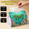 (24cm)Diamond Art Tissue Box Cover DIY PU Desktop Organizer Large(Turtle)