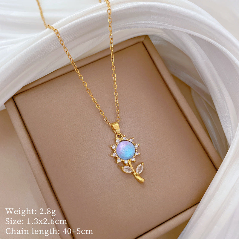 Moon Geometric Stainless Steel Stainless Steel Necklaces